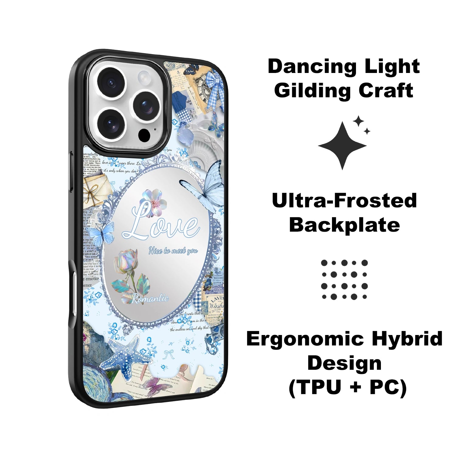Mirror Blue Butterfly - iPhone Case